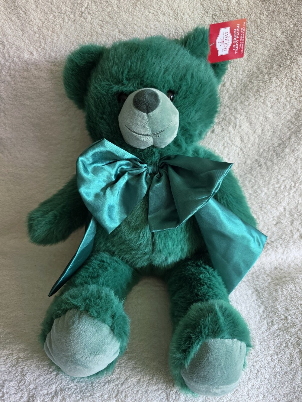 New Holiday Time Large 18" Green Teddy Plush toy Animal Bear Christmas 2025